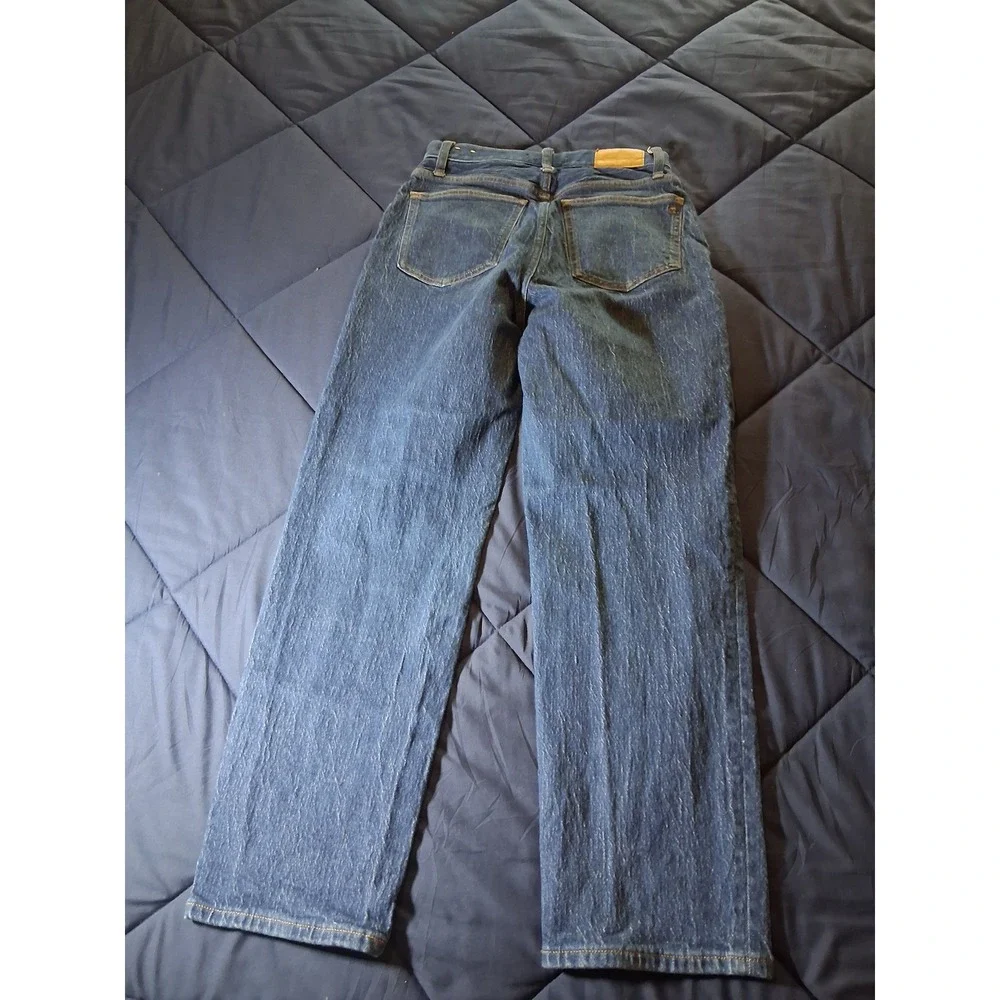 Madewell The Perfect Vintage Straight Jean Dark Wash Seam Detail Size 27
